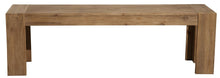 Load image into Gallery viewer, 58" Natural Distressed Solid Wood Dining Bench
