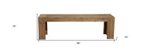 Load image into Gallery viewer, 58" Natural Distressed Solid Wood Dining Bench

