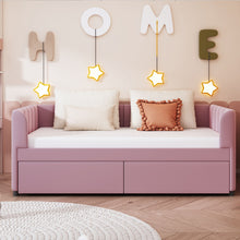 Load image into Gallery viewer, Upholstered Daybed With Ergonomic Design Backrest
