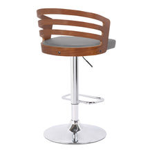 Load image into Gallery viewer, 44" Swivel Low Back Adjustable Height Bar Chair - Gray / Silver
