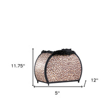 Load image into Gallery viewer, 12" Brown and White Funky Leopard Pattern Novelty Table Lamp
