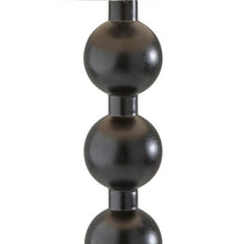 Load image into Gallery viewer, 28" Black Solid Wood Candlestick Table Lamp With Off White Drum Shade
