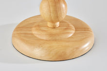 Load image into Gallery viewer, 28" Brown Solid Wood Candlestick Table Lamp With Off White Drum Shade
