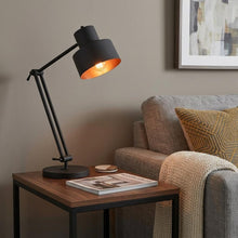 Load image into Gallery viewer, 33" Black Metal Adjustable Desk Table Lamp
