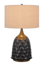 Load image into Gallery viewer, 29" Gray Metal Table Lamp With Brown Drum Shade
