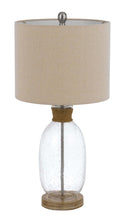 Load image into Gallery viewer, 26" Brown Mason Jar Table Lamp With Brown Drum Shade
