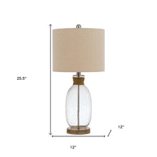 Load image into Gallery viewer, 26" Brown Mason Jar Table Lamp With Brown Drum Shade
