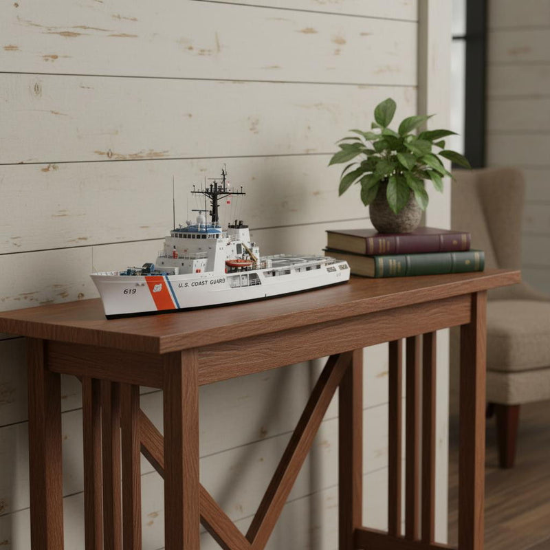 Hand Painted Model Boat (624401) - White
