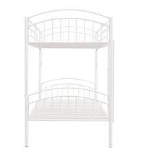 Load image into Gallery viewer, Twin Over Twin Metal Bunk Bed,Divided into Two Beds(White){OLD SKU:MF280424AAK}
