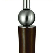 Load image into Gallery viewer, Metal Geometric USB Table Lamp With White Empire Shade - Nickel
