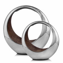 Load image into Gallery viewer, Buffed Tabletop Sculpture - Silver / Brown
