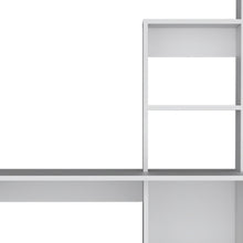 Load image into Gallery viewer, 39" White Wood Computer Desk With Hutch
