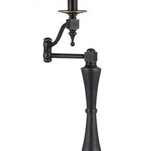 Load image into Gallery viewer, 61" Bronze Swing Arm Floor Lamp With Brown Square Shade
