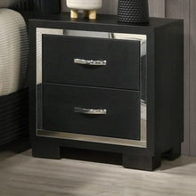 Load image into Gallery viewer, 2 Drawer Bedroom Nightstand With Handles - Black
