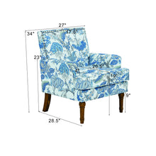 Load image into Gallery viewer, Floral Accent Armchair With Nailhead Trim
