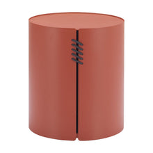 Load image into Gallery viewer, 19" Aluminum Round Drum End Table - Brown
