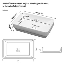 Load image into Gallery viewer, Semi Recessed Bathroom Sink With Countertop Vessel Design, 19" X 12" - White
