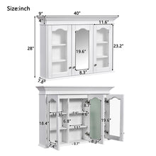 Load image into Gallery viewer, Medicine Cabinet With Mirror Door And Adjustable Shelves, Wall-Mounted Bathroom Storage Cabinet - White
