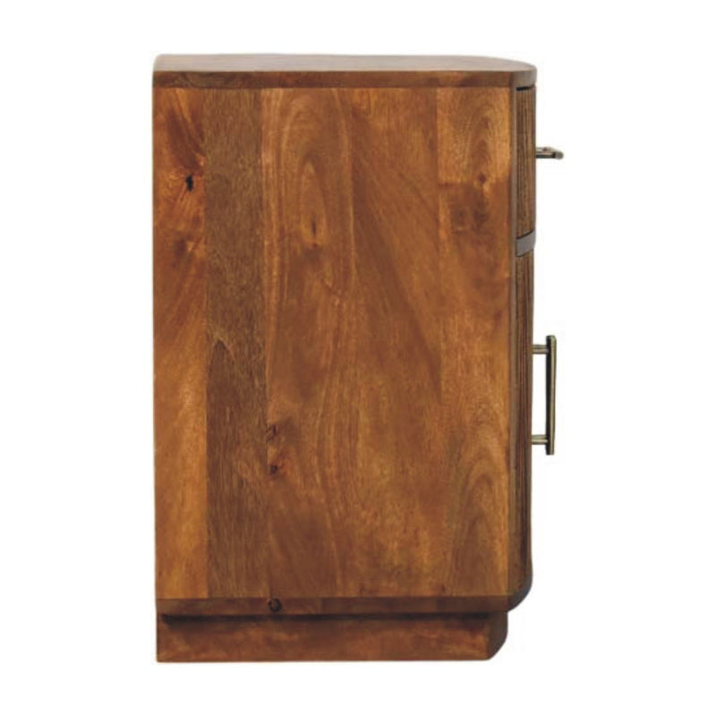 24" Solid Wood One Drawer Nightstand - Brown
