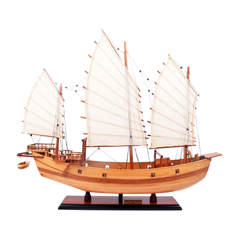 Hand Painted Model Boat (624238) - Light Brown / Beige