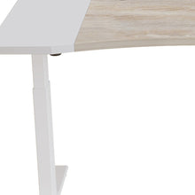 Load image into Gallery viewer, 63" Adjustable Brown and White Standing Desk
