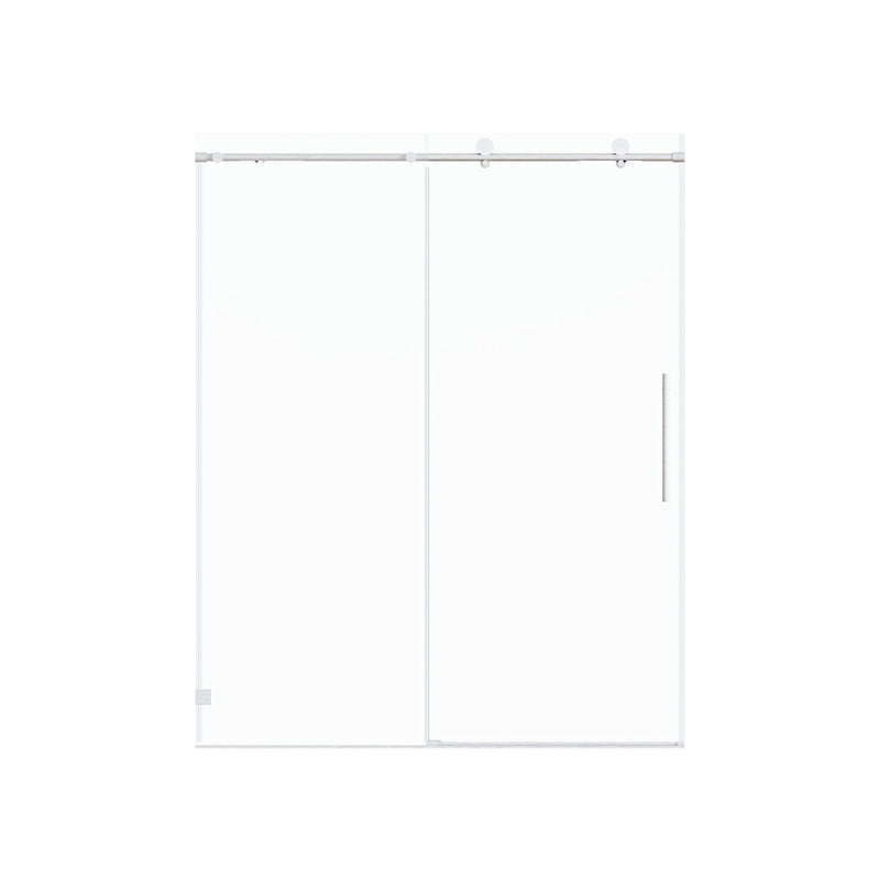 Frameless, Single Sliding Soft Close Shower Doors, 5/16" Sgcc Tempered Glass