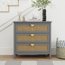 Load image into Gallery viewer, 3 Drawer Cabinet, Natural Rattan, American Furniture
