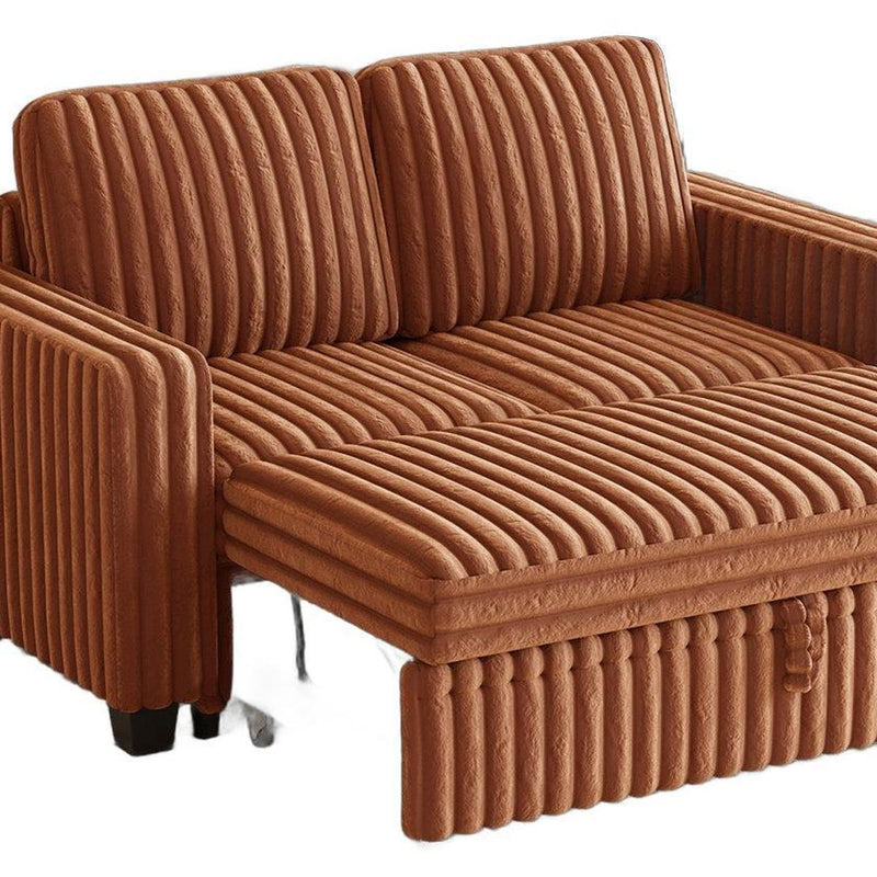 And Black Faux Leather Loveseat - Brown