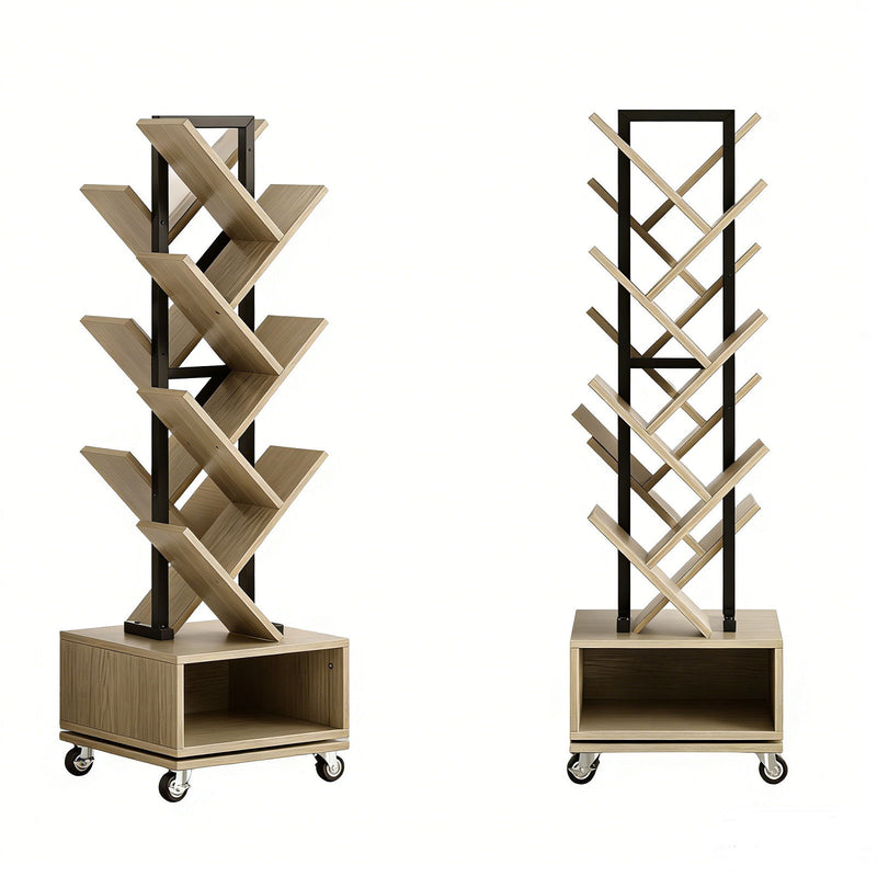 Sixteen Tier Etagere Bookcase - Gray