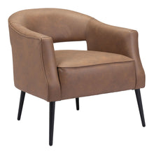 Load image into Gallery viewer, 27" Faux Leather Arm Chair - Brown And Black
