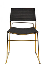 Load image into Gallery viewer, Fabric Dining Chairs (Set of 2) - Gray / Gold
