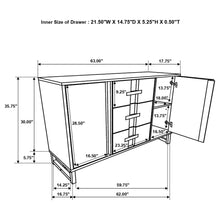 Load image into Gallery viewer, Glenmoor - 3 Drawer Server With 2 Cabinets - Dark Gray
