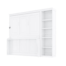 Load image into Gallery viewer, Sturdy Murphy Bed With Desk And Bookshelf
