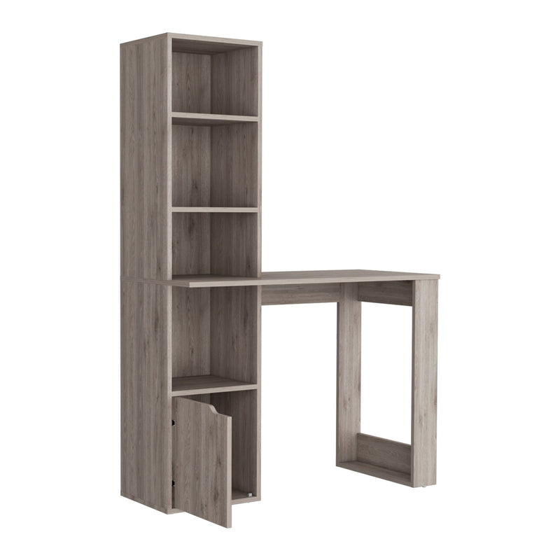 L Shape H-Shape Computer Desk - Gray