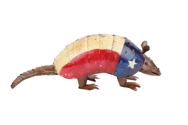Armadillo Tabletop Sculpture - Red / Off White / Red