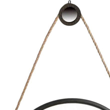 Load image into Gallery viewer, 30" Fame Round Wall Hanging Accent Mirror With Rope - Black
