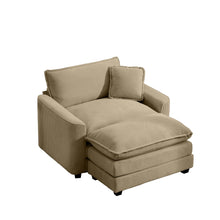 Load image into Gallery viewer, Classic Modern Comfortable Single Chair Deep Seat Sofa With Footstool
