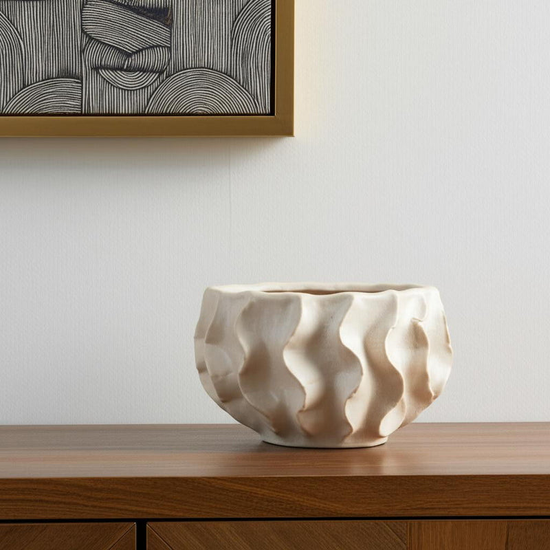 Sculptural Table Vase (608342) - Cream