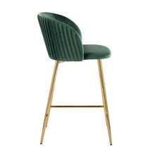 Load image into Gallery viewer, Fran - Pleated Contemporary / Glam Fixed Height Counter Stool (Set of 2)
