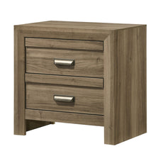 Load image into Gallery viewer, 2 Drawer Nightstand With Pulls, Bedroom Furniture - Light Brown
