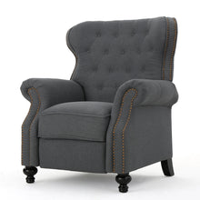 Load image into Gallery viewer, Accented Push Back Recliner Chair With Rolled Arms, Enjoy Cocooning Comfort
