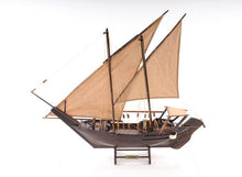 Load image into Gallery viewer, Hand Painted Dhow Medium Model Boat - Brown
