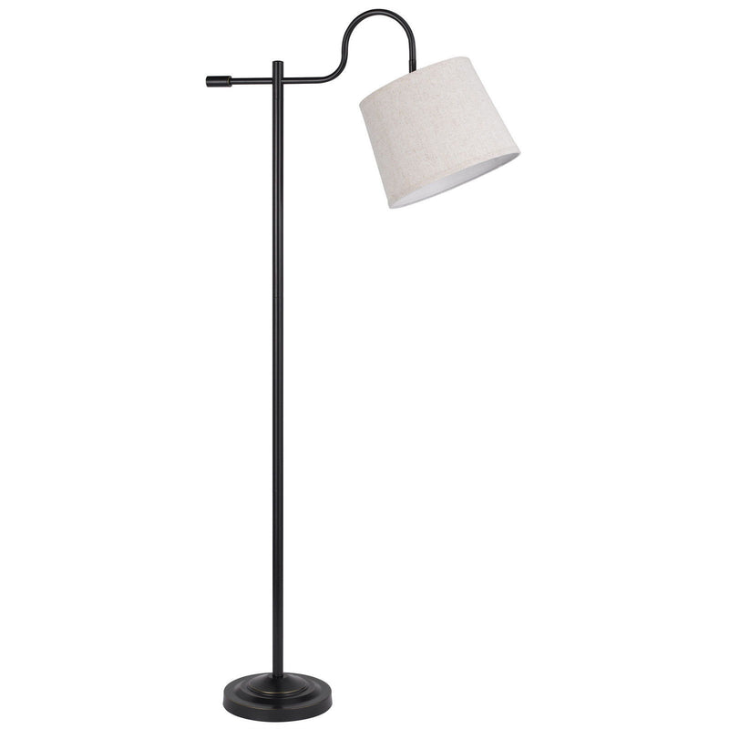Adjustable Traditional Shaped Floor Lamp With Gray Square Shade - Bronze