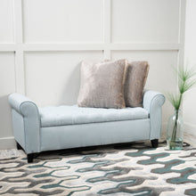 Load image into Gallery viewer, Hayes - Contemporary Armed Storage Bench With Rolled Arms And Button Tufting
