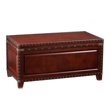 Load image into Gallery viewer, 40" Solid Wood And Metal Rectangular Coffee Table - Brown
