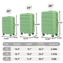 Load image into Gallery viewer, Tourist 3 Piece Luggage Set, Combination Lock, Durable Hard Shell With 360° Silent Wheels
