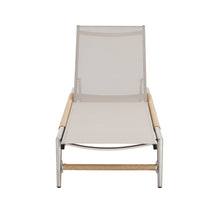Load image into Gallery viewer, Hargrove - Outdoor Patio Aluminun Chaise Lounge, Outdoor Mesh Seat - Natural / Silver
