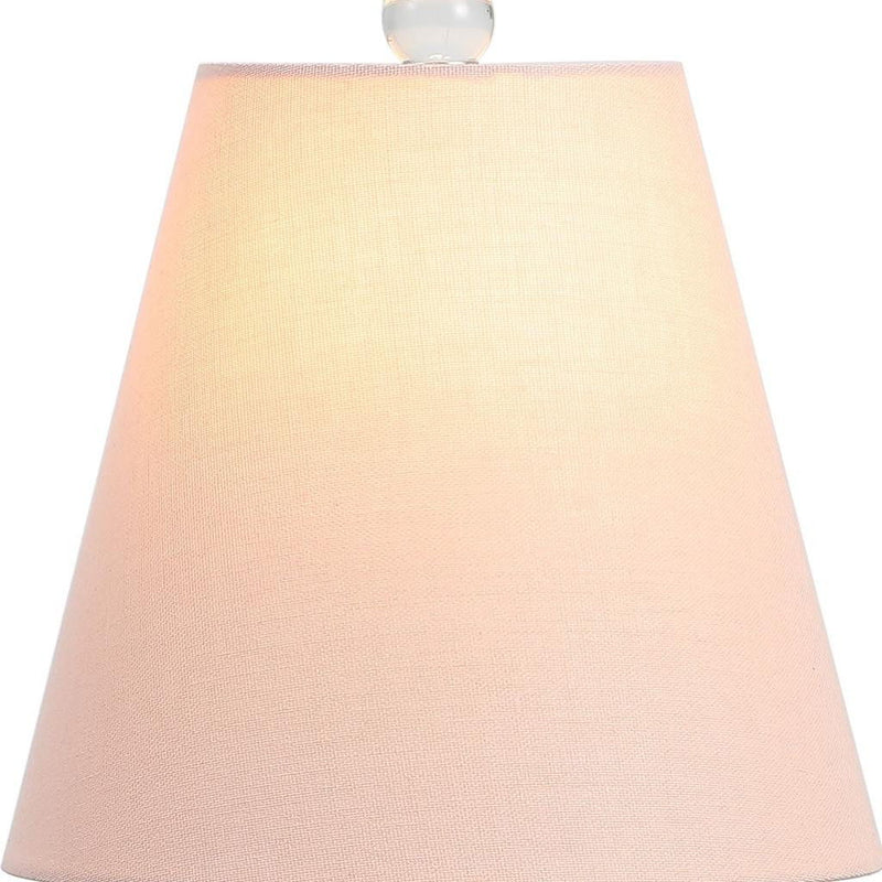 Globe Bedside Lamp With Empire Shade - Beige / Clear