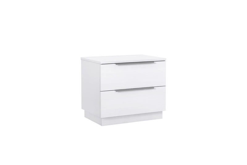 Wood Two Drawer Nightstand (719561) - White