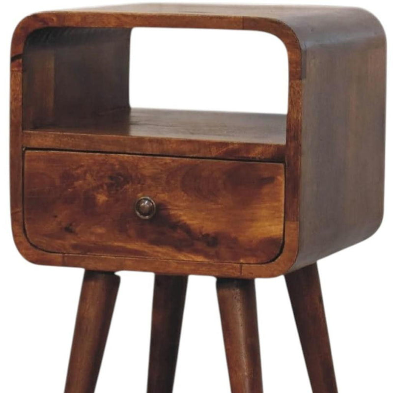 22'' Solid Wood One Drawer Nightstand - Chestnut
